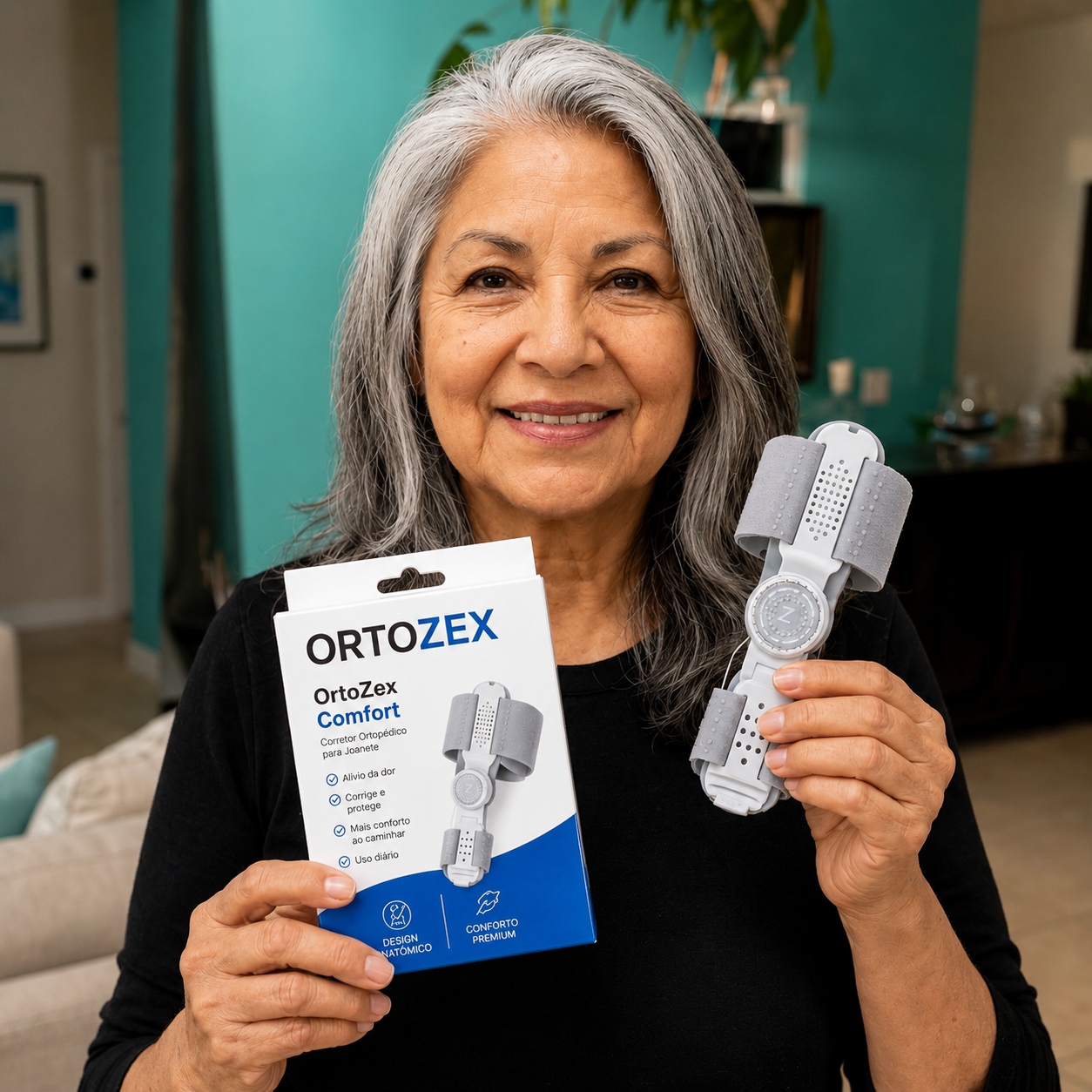 Mulher de 65 anos com OrtoZex